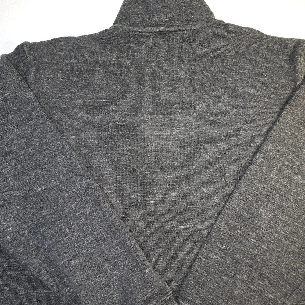Polo Ralph Lauren Men's Large Estate Rib 1/4 Zip Pullover Grey Green Pony Preppy